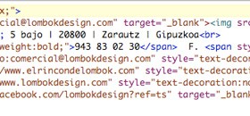 Código HTML de la firma