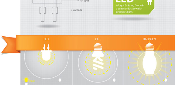 Halógenos vs Bajo consumo vs LED #infografia #medioambiente