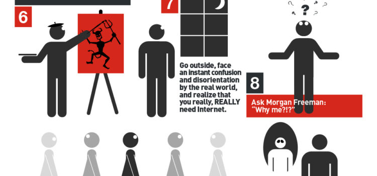 Qué hacer cuando no tienes Internet #infografia #infographic #internet #humor #tecnologia