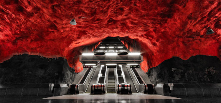 Underground Art In Stockholm’s Metro Station #architecture #design