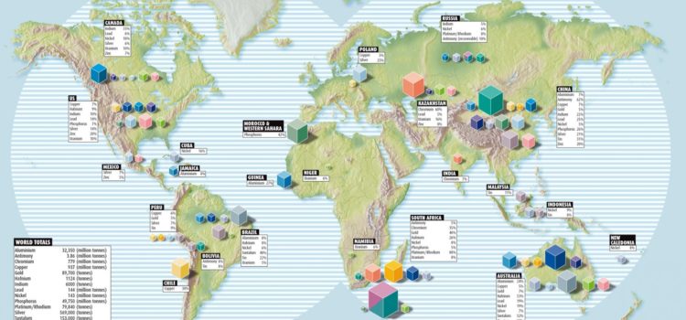 Procedencia de los minerales a nivel mundial. #infografia #minerales