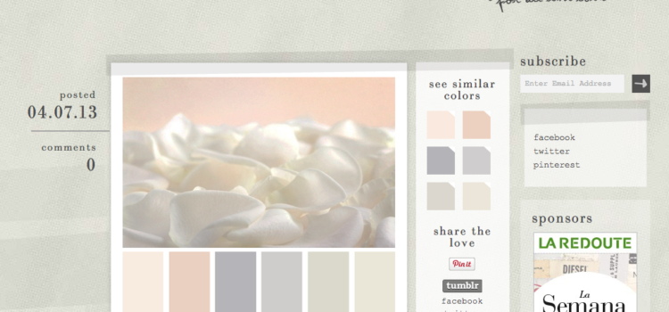 Design Seeds, solución al problema de elegir colores. #color #diseño