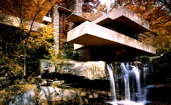 La casa de la Cascada por Frank Lloyd Wright #design #arquitectura