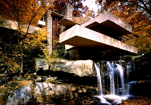 La casa de la Cascada por Frank Lloyd Wright #design #arquitectura