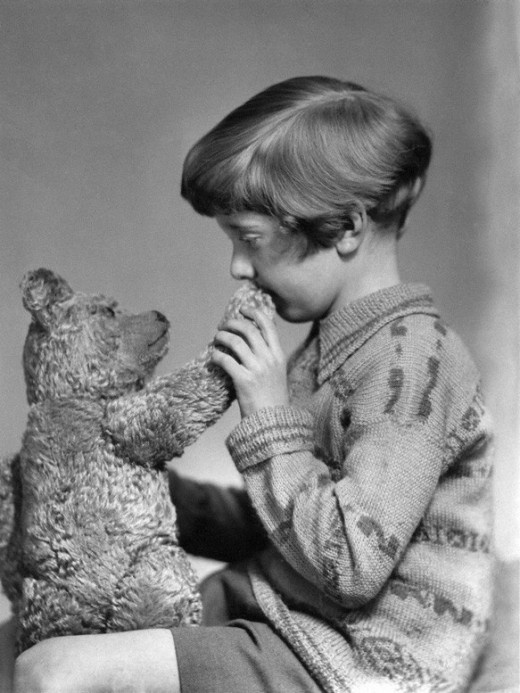El Winnie de Pooh original y Christopher Robin en 1927.