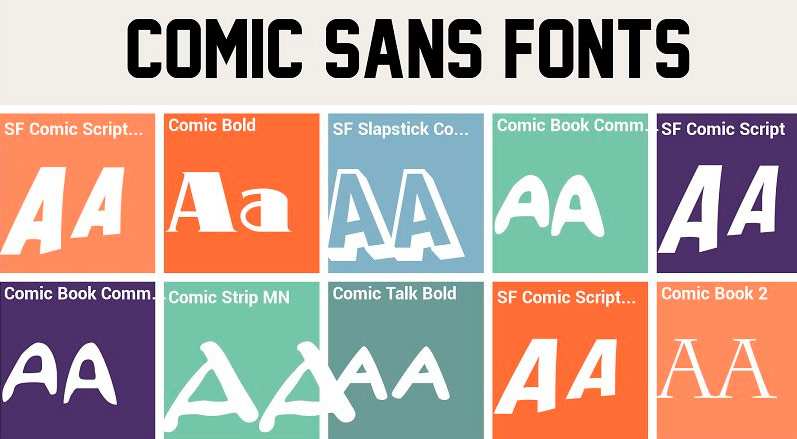 La tipografía Comic Sans