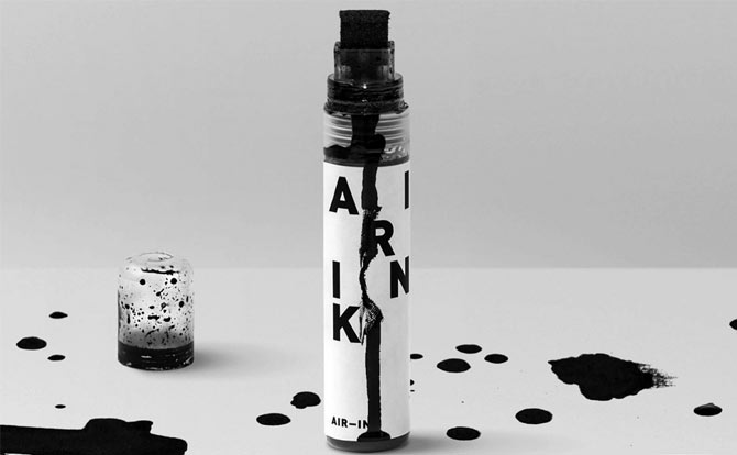 AIR-INK, tinta hecha de contaminación