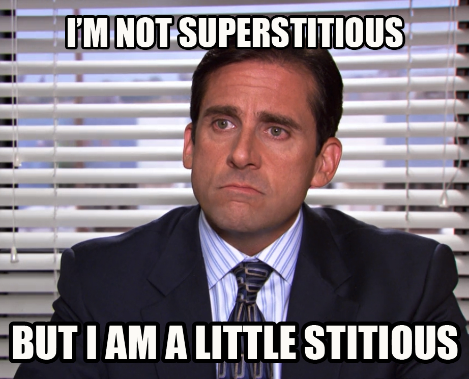 Michael Scott, The office. Supersticiones en el trabajo.