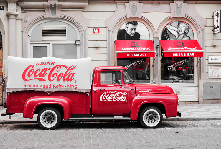 Coca-cola, rojo. Color de identidad corporativa