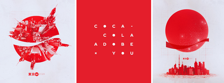 Diseños Adobe y Coca Cola para campaña de Olimpiadas