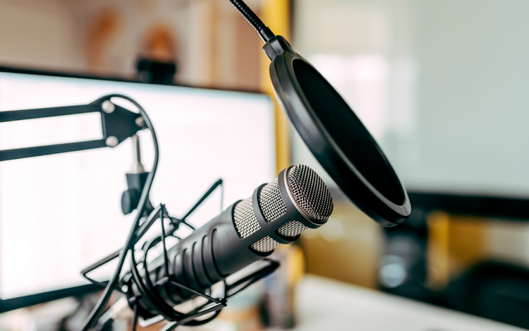 Microfono y radios. Podcast